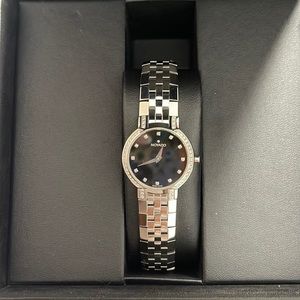 MOVADO Stainless steel watch with diamonds